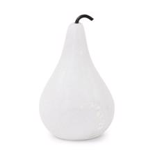 Newton Pear in White Marble