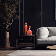 Mercer Glass Capped Bottle in Tangerine, Tall