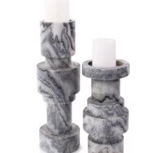Modern Clarinda Marble Candle Holder, Tall