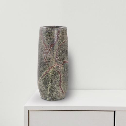  Accessories Accessories Juniper Moss Green Marble Vase, Tall