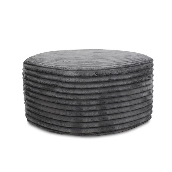 Vinyl Wall Covering Accent Furniture Accent Furniture Universal Round Ottoman Shar Pei Charcoal