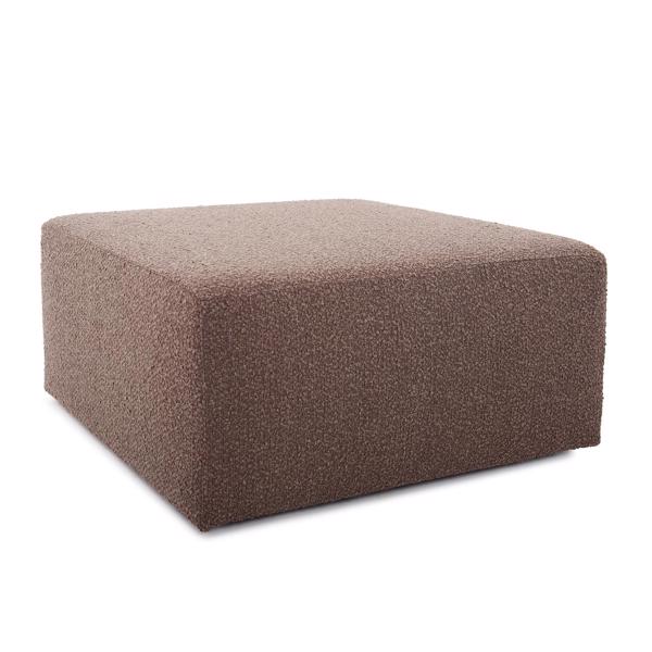 Vinyl Wall Covering Accent Furniture Accent Furniture Universal Square Ottoman Barbet Chocolate