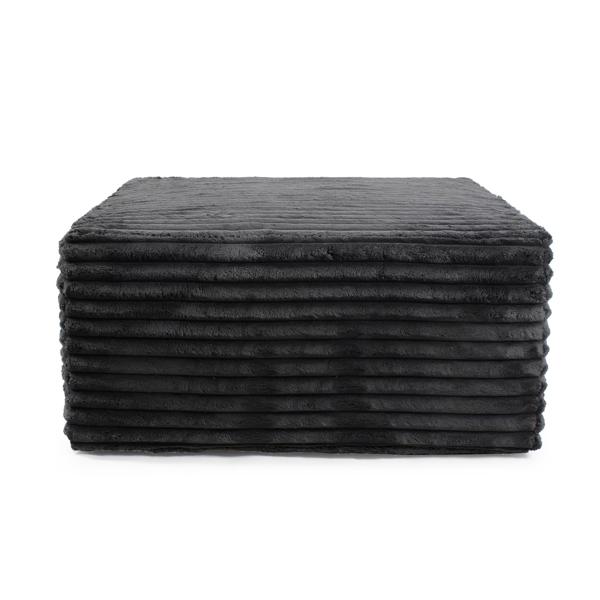 Vinyl Wall Covering Accent Furniture Accent Furniture Universal Square Ottoman Shar Pei Black