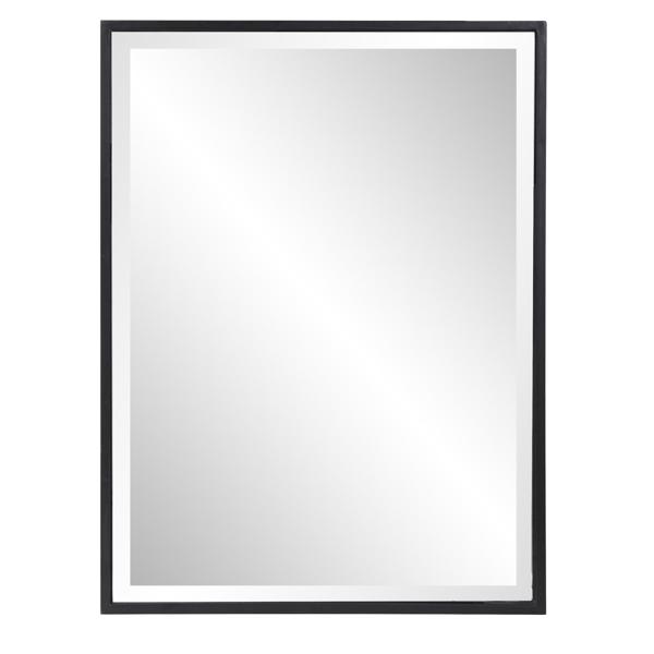 Vinyl Wall Covering Mirrors Mirrors Matte Black Rectangle Metal Mirror