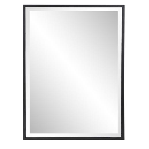  Mirrors Mirrors Matte Black Rectangle Metal Mirror