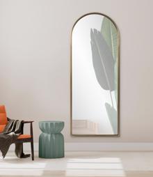 Pure Arched Mirror Antique Gold