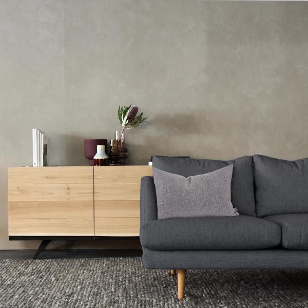 Vinyl Wall Covering Textiles Textiles Pillow 14 x 22 Panama Stone - Down Insert