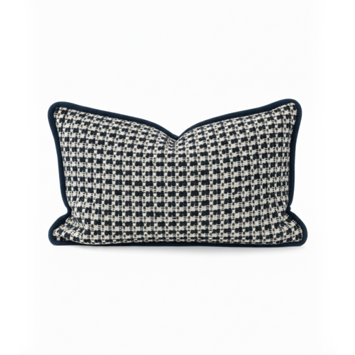  Textiles Textiles Furley Navy Down Filled 14x22 Pillow