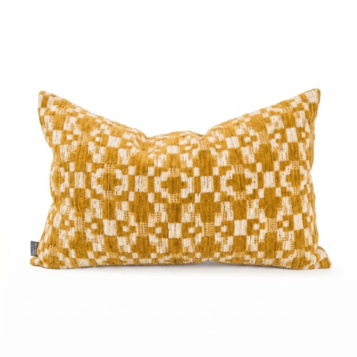  Textiles Textiles Rhombus Mustard 14x24 Down Filled Pillow