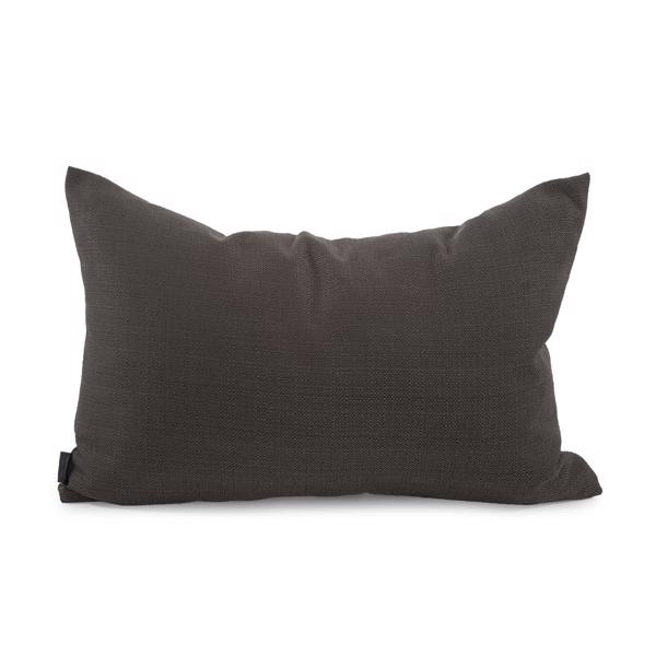 Vinyl Wall Covering Textiles Textiles Pillow 14 x 22 Sterling Charcoal - Down Insert