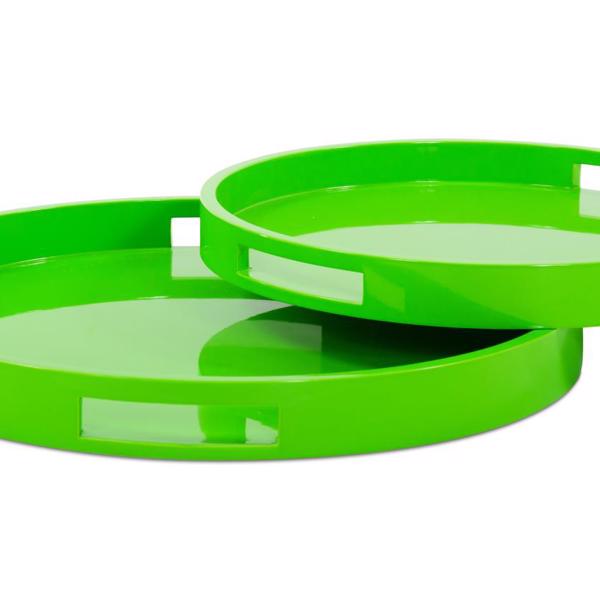 Vinyl Wall Covering Accessories Accessories Saint Tropez Round Tray Set of 2