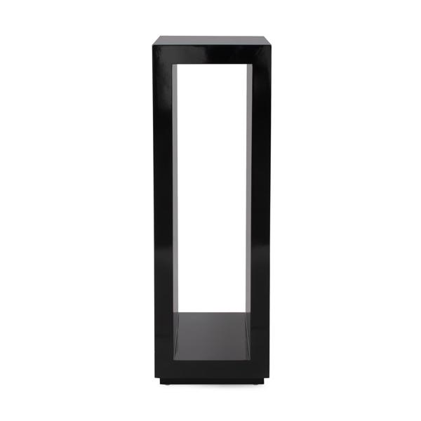 Vinyl Wall Covering Accent Furniture Accent Furniture Nero Lacquered Contemporary Display Pedestal- Short
