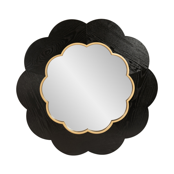 Vinyl Wall Covering Mirrors Mirrors Licorice Scallop Mirror
