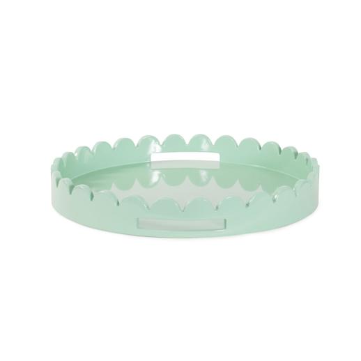  Accessories Accessories Round Scalloped Riviera Tray - Sage Green