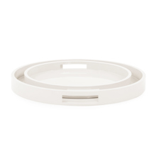Saint Tropez Round Tray Set of 2 - Chalk