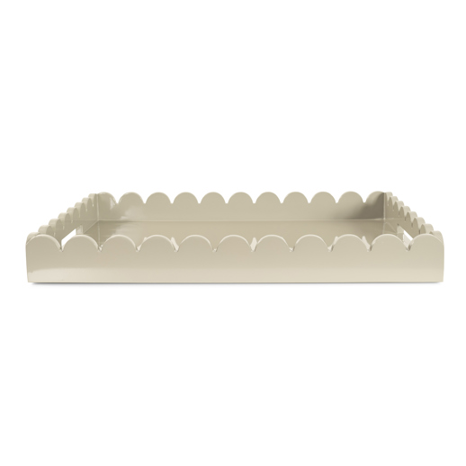  Accessories Accessories Rectangular Scalloped Riviera Tray - Taupe