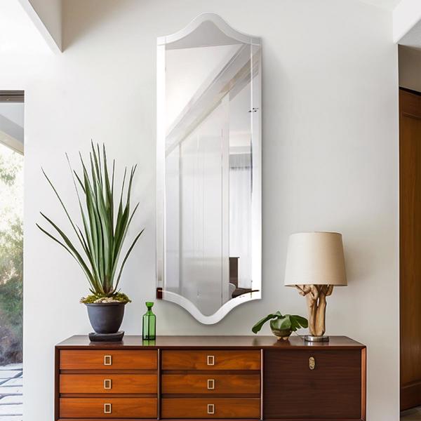 Vinyl Wall Covering Mirrors Mirrors Whitby Frameless Scalloped Mirror