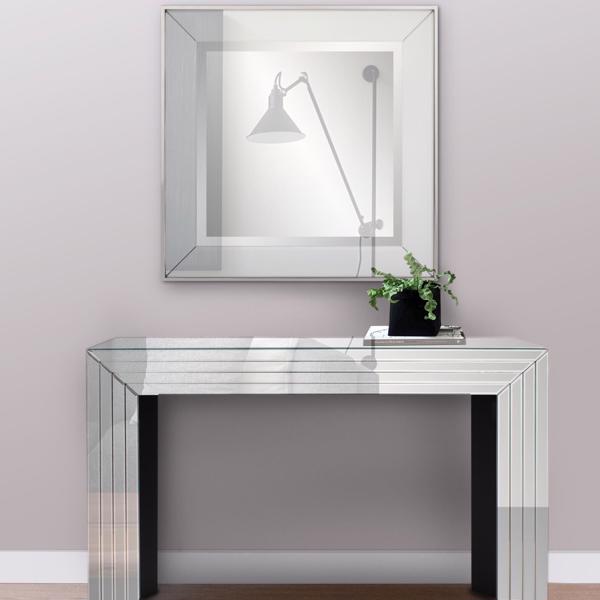 Vinyl Wall Covering Accent Furniture Accent Furniture Aryes Mirrored Console Table