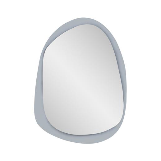  Mirrors Mirrors Ahrends Asymmetrical Mirror with Gray Glass Framing