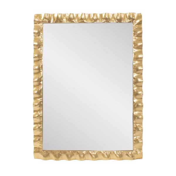 Vinyl Wall Covering Mirrors Mirrors La Bailadora Bright Gold Ruffled Metal Vanity Mirr