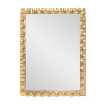 La Bailadora Bright Gold Ruffled Metal Vanity Mirr