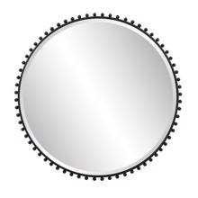 Bellfore Beaded Round Mirror