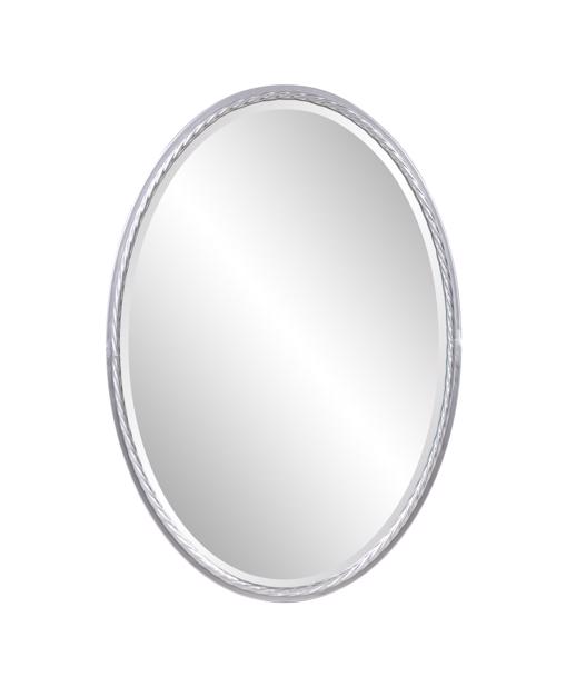  Mirrors Mirrors Laid Rope Silver Oval Mirror
