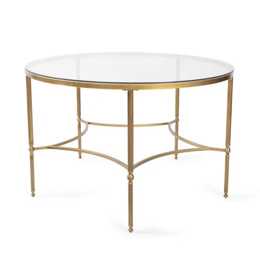  Accent Furniture Accent Furniture Bonnifait Antique Gold  Round Dining Table