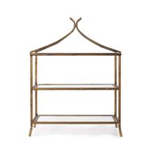 Moreau Metal Bamboo Styled Shelving- Small