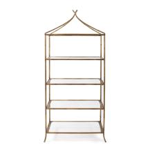 Moreau Metal Bamboo Styled Shelving- Large