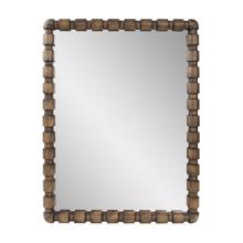 Wooden Bobbin Vanity Mirror