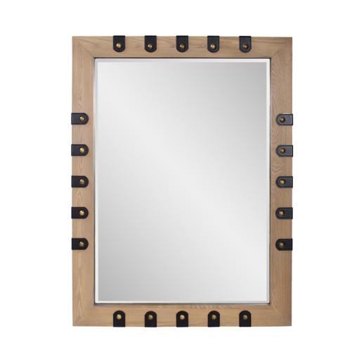  Mirrors Mirrors Robin Baron Leather Wrapped Mirror