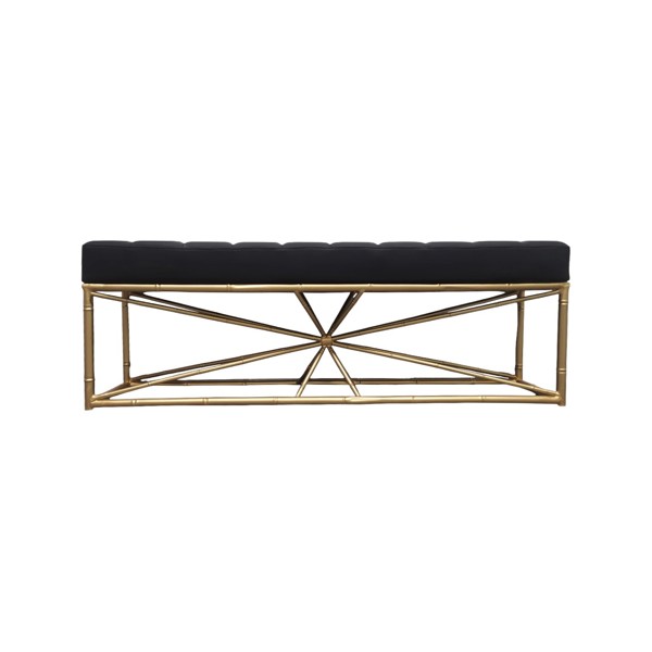 Vinyl Wall Covering Accent Furniture Accent Furniture Noir Stitched Bench