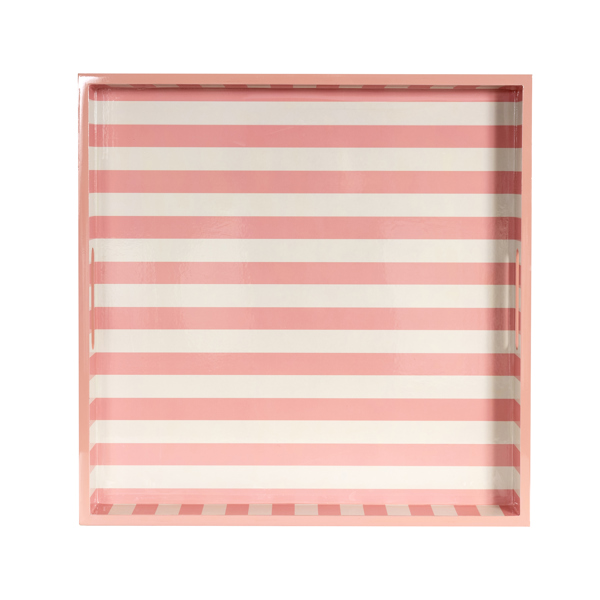 Vinyl Wall Covering Accessories Accessories Soho Pink Stripe Tray