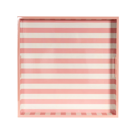  Accessories Accessories Soho Pink Stripe Tray