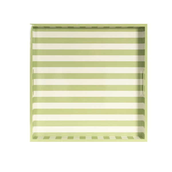 Vinyl Wall Covering Accessories Accessories Soho Green Stripe Tray