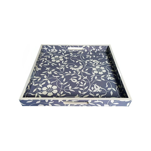 Vinyl Wall Covering Accessories Accessories Periwinkle Wildflower Square Tray