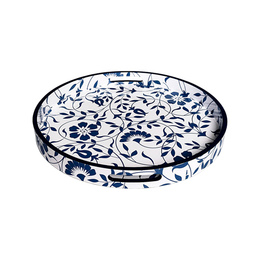  Accessories Accessories Azure Wildflower Round Tray
