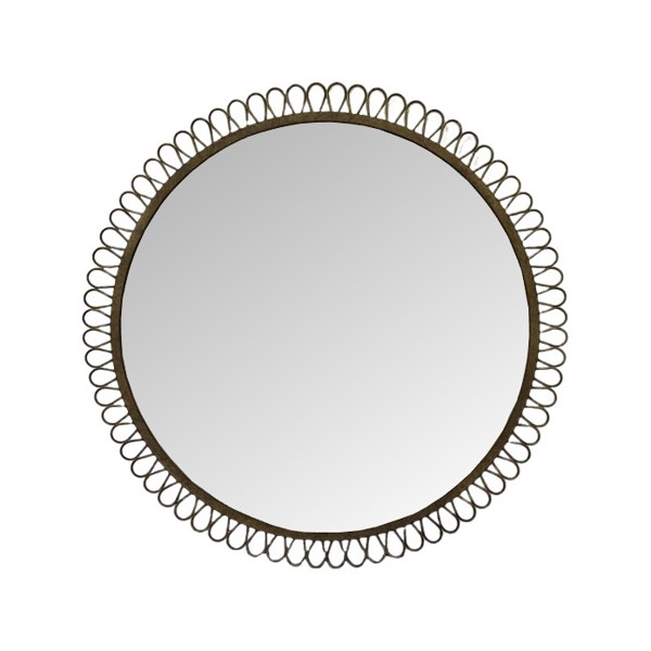 Vinyl Wall Covering Mirrors Mirrors Squiggle Round Mirror Bronze