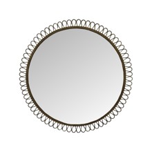 Squiggle Round Mirror Bronze