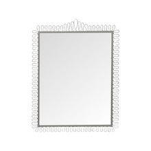 Squiggle Rectangle Champagne Silver Mirror