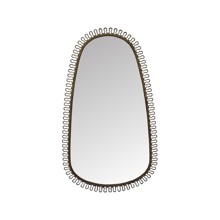 Squiggle Oval Mirror Bronze