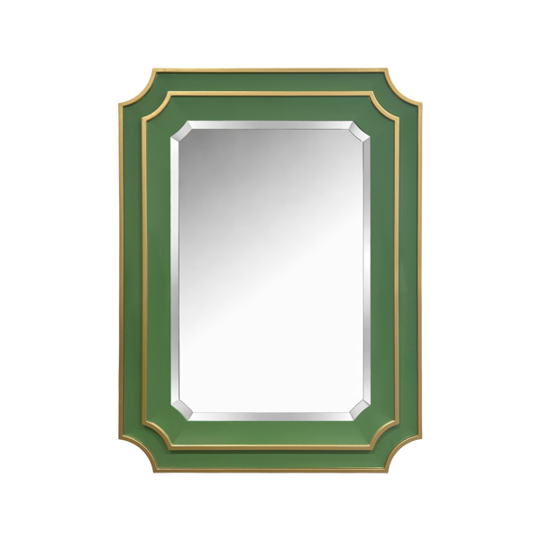 Vinyl Wall Covering Mirrors Mirrors Ethan Scalloped Mirror Green