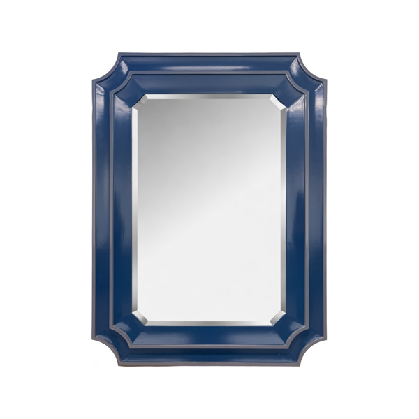 Vinyl Wall Covering Mirrors Mirrors Ethan Scalloped Mirror Navy