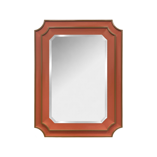  Mirrors Mirrors Ethan Scalloped Mirror Orange