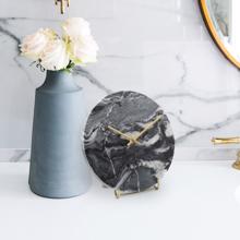 Piero Black Marble Clock