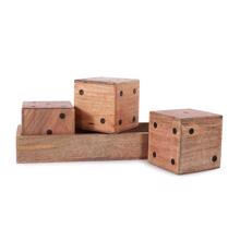 Lady Luck Wooden Dice Set and Tray