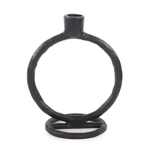  Accessories Accessories Single Circle Arman Aluminum Candlestick in Black