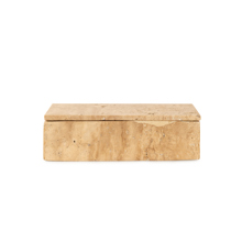 Natural Travetine Decorative Box - Large