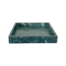 Evergreen Marble Square Tray